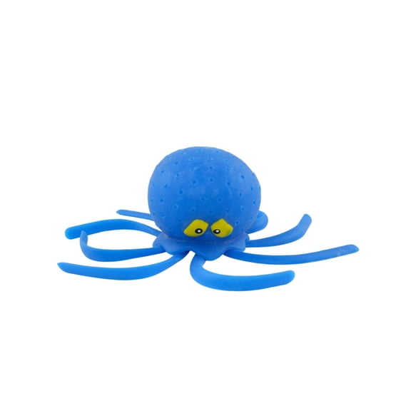 Octopus Squeeze Toy Water Spray Bath Toy Blue TPR Sensory Stress Relief Fidget Toy Pool Beach Fun Hand Toy for Anxiety Calming