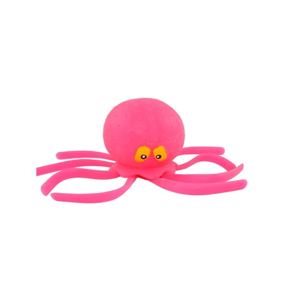 Octopus Squeeze Toy Water Spray Bath Toy Pink TPR Sensory Stress Relief Fidget Toy Pool Beach Fun Hand Toy for Anxiety Calming