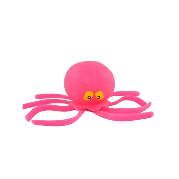 Octopus Squeeze Toy Water Spray Bath Toy Pink TPR Sensory Stress Relief Fidget Toy Pool Beach Fun Hand Toy for Anxiety Calming