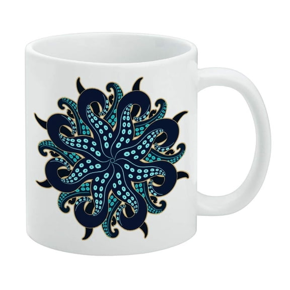 Octopus Squid Tentacles White Mug