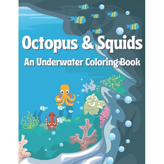 Octopus & Squids: An Underwater Coloring Book, (Paperback)