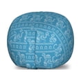thumbnail image 1 of Octopus Storage Toy Bag Chair, Illustration of Underwater Life in the Style of Zentangle Animals, Stuffed Animal Organizer Washable Bag, Large Size, Pale Blue and White, by Ambesonne, 1 of 3
