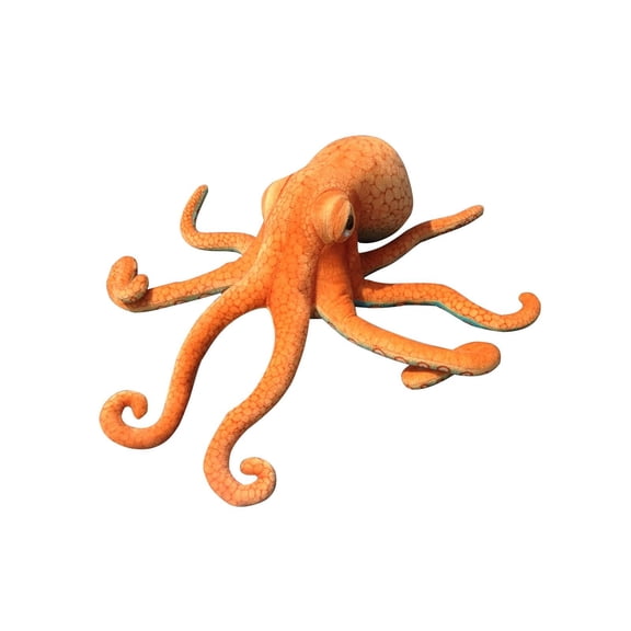 Octopus Stuffed Animal, Octopus Squishy, Plush Stuffed Animals, Reversible Octopus Plushie, 18 In, Orange Scaled Pattern, Curved Tentacles, Playtime, Nursery Placement, 1 Pc