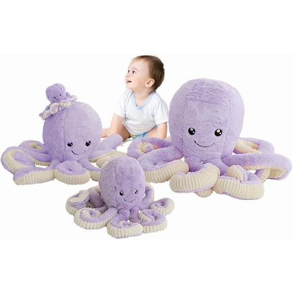 Octopus Stuffed Animals, Giant Octopus Plush Doll Play Toys for Kids Girls Boys Adults Birthday Xmas Halloween Present Stuffed Sea Animals Plushie, 7/16/24/32 Inches, 5 Colors