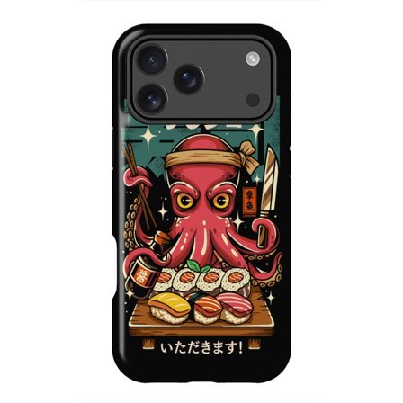 Octopus Sushi Master Japanese Culinary Art Case with iPhone 17 to 11 Pro Max