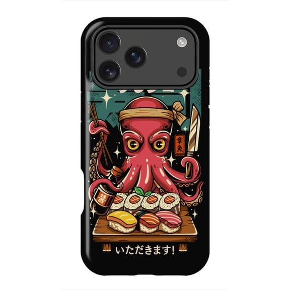 Octopus Sushi Master Japanese Culinary Art Case with iPhone 17 to 11 Pro Max