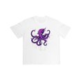 thumbnail image 1 of Octopus T-Shirt Graphic Tee Streetwear Top Summer Trendy Purple Design Cotton Casual White S-5XL, 1 of 5