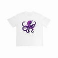 thumbnail image 1 of Octopus T-Shirt Graphic Tee Streetwear Top Summer Trendy Purple Design Cotton Fashion Casual White S-5XL, 1 of 5