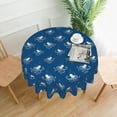 thumbnail image 1 of Octopus Table Cloth Round Table Cover Wrinkle Resistant Waterproof Tablecloth 60 Inch Washable for Kitchen Party Picnic Blue, 1 of 6