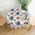 thumbnail image 1 of Octopus Table Cloth Round Table Cover Wrinkle Resistant Waterproof Tablecloth 60 Inch Washable for Kitchen Party Picnic, 1 of 6