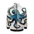 thumbnail image 1 of Octopus Tentacle Art Print Jacket Men's Street Cool Long Sleeves Coat Personality Tops Oversized Zipper Jackets Male Clothes, 1 of 7