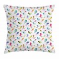 thumbnail image 1 of Octopus Throw Pillow Cushion Cover, Doodle Style Ocean Animals Maritime Themed Children Cartoon with Dotted Background, Decorative Square Accent Pillow Case, 18 X 18 Inches, Multicolor, by Ambesonne, 1 of 2