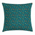 thumbnail image 1 of Octopus Throw Pillow Cushion Cover, Tropical Underwater Fauna Cartoon Elements Gemstones Animals Bubbles, Decorative Square Accent Pillow Case, 16 X 16 Inches, Teal Orange and Marigold, by Ambesonne, 1 of 2