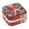 thumbnail image 1 of Octopus Travel Portable Earring Organizer Decorative Box Necklace Holder: Square Jewelry Storage for Rings, Earrings, Necklaces, Bracelets, and More - Suitable for Girls and Women, 1 of 6
