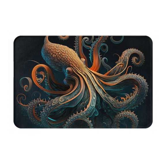 Octopus Twisted Tentacles Art Doormat Non Slip Front Door Bathroom Bath Mats Entryway Rug 23.6x15.7 Inch Indoor Door Carpet