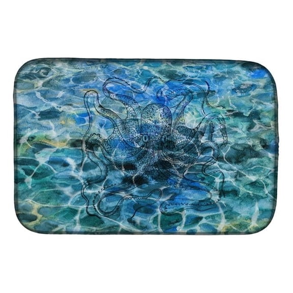 Octopus Under Water Dish Drying Mat