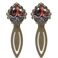 thumbnail image 1 of Octopus Vintage Copper-Colored Lace Bookmarks: Stainless Steel Reading Accessories, Book Marks, Book Markers - Ideal Gifts for Readers and Book Lovers - Set of 2, 1 of 5