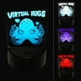 thumbnail image 1 of Octopus Virtual Hugs LED Night Light Sign 3D Illusion Desk Nightstand Lamp, 1 of 6