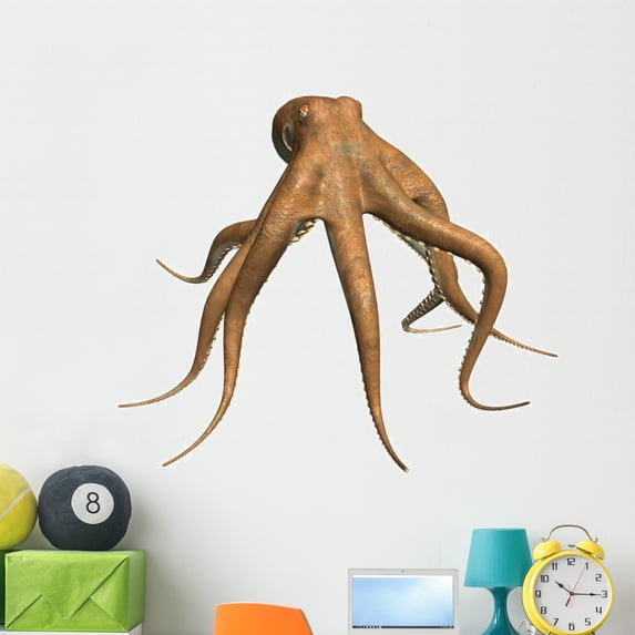 Octopus Wall Decal Sticker, Wallmonkeys Peel & Stick Vinyl Graphic (48 in W x 41 in H)