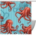 thumbnail image 1 of Octopus Waterproof Bathroom Curtains with Hook, Printed Design, for Bathroom Decoration - Shower Curtain Sets, 1 of 5