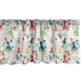 thumbnail image 1 of Ambesonne Octopus Valance Pack of 2, Ocean Wildlife Theme, 42"X12", Multicolor, 1 of 1