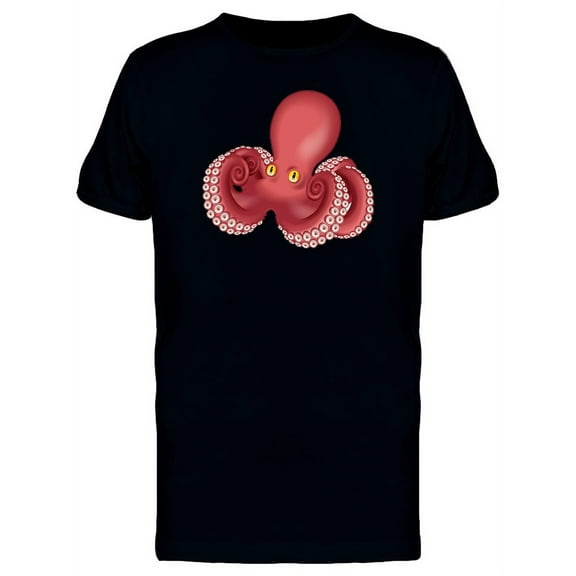 Octopus With Curled Tentacles T-Shirt Men -Image by Shutterstock, Male Large