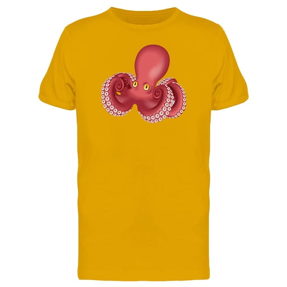 Octopus With Curled Tentacles T-Shirt Men -Image by Shutterstock, Male Small