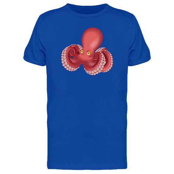 Octopus With Curled Tentacles Tee Men's -Image by Shutterstock