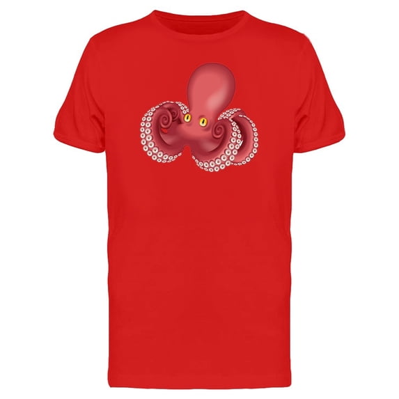 Octopus With Curled Tentacles Tee Men's -Image by Shutterstock