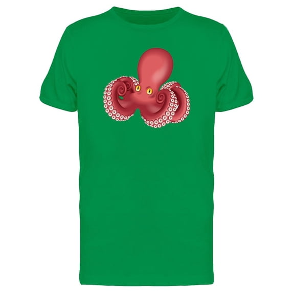 Octopus With Curled Tentacles Tee Men's -Image by Shutterstock