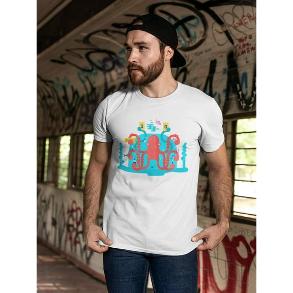 Octopus With Numbers And Items Tee Men's -Image by Shutterstock