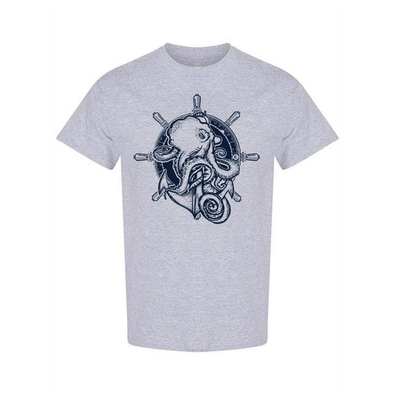 Octopus With Steering Wheel T-Shirt Men -Image by Shutterstock, Male Large