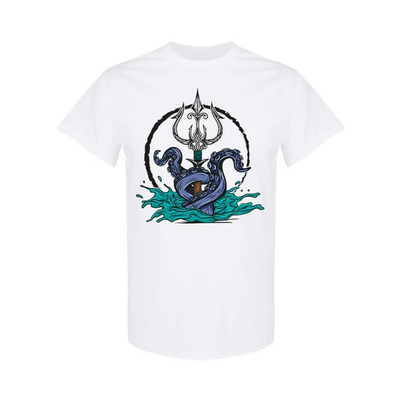 Octopus With Trident T-Shirt Men -Image by Shutterstock, Male Small