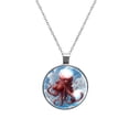 thumbnail image 1 of Octopus Women's Glass Circular Pendant Necklace, 1 of 5