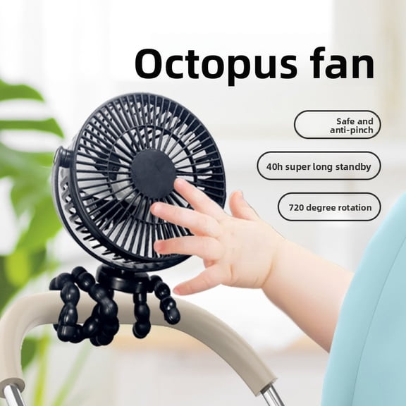Octopus fan, portable, usb charging, 2400 mAh, suitable for most scenarios.