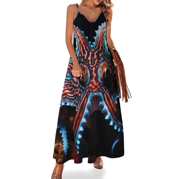 Octopus in The Mysterious Ocean Fine Art Sleeveless Dress Summer Dress Woman 2025
