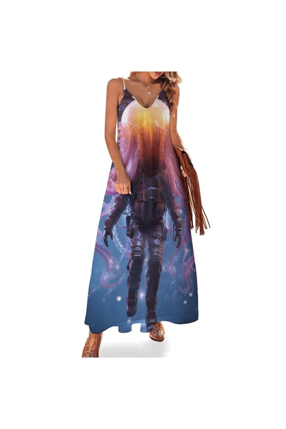 Octopus in The Mysterious Ocean Fine Art Sleeveless Dress Summer Dress Woman 2025