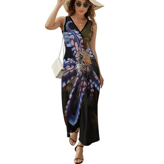 Octopus in The Mysterious Ocean Pattern Design Sleeveless Dress Summer Clothes for Women Women's Clothing 2025