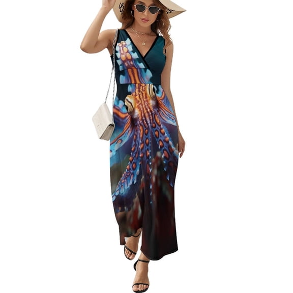Octopus in The Mysterious Ocean Sleeveless Dress Female Clothing Dress Women Summer 2025 Dress