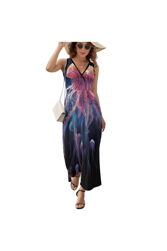 Octopus in The Mysterious Ocean Sleeveless Dress Woman Fashion Long Dresses Women's Summer Suit Dress 2025