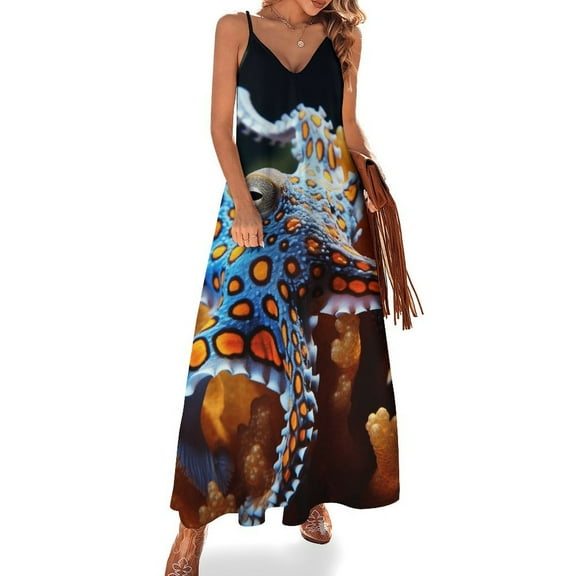 Octopus in The Mysterious Ocean Sleeveless Dress Woman Fashion Long Dresses Women's Summer Suit Dress Summer 2025 Women
