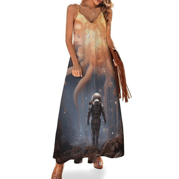 Octopus in The Mysterious Ocean Sleeveless Dress Women's Luxury Party Dress Birthday Dresses for Women