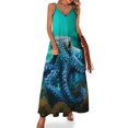 thumbnail image 1 of Octopus in The Mysterious Ocean Sleeveless Dress Women's Luxury Party Dress Birthday Dresses for Women, 1 of 6