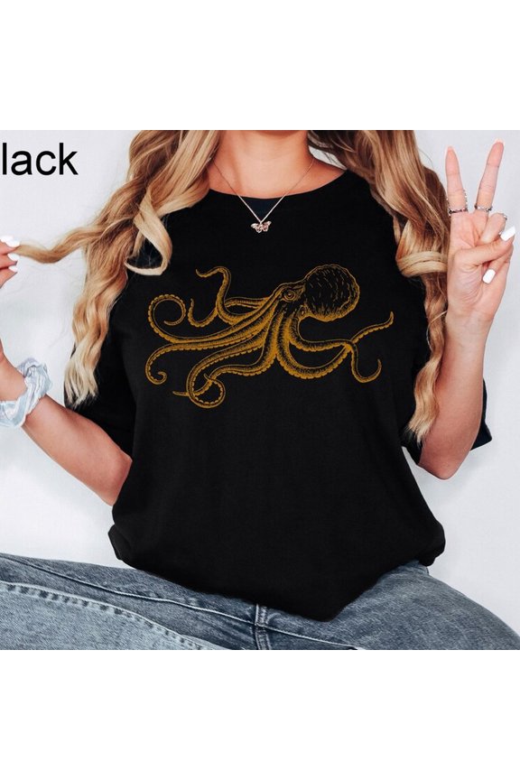 Octopus j1apanese S1Hirt, Gyotaku Traditional Art S1Hirt, Octopus S1Hirt, j1apan Anime Manga T1EE, Samurai M1ens WoM1ens T1EE, Octopus Ar S1Hirt