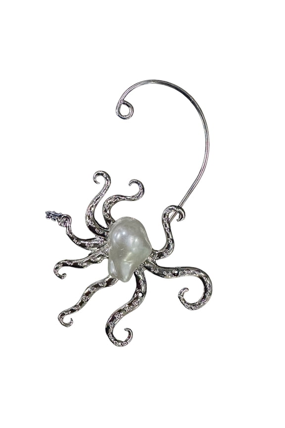Octopuses Theme Ear Cuff For Women Stylish Left Ear Accessory Unique Funny Jewelry For Concerts and Special Event