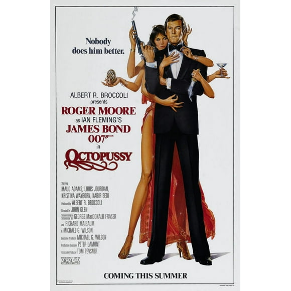Octopussy Movie Poster James Bond 24x36 Art Decor Art Poster 24x36 Square Adults Best Posters