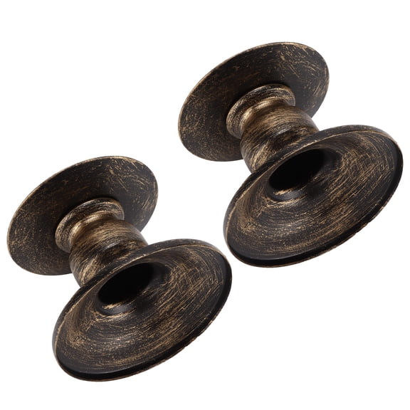 Octpeak 2Pcs Candle Holders Iron Pillar Retro Simplistic Sturdy  Candle Pedestal for Wedding Party Home,Pillar Candle Holder