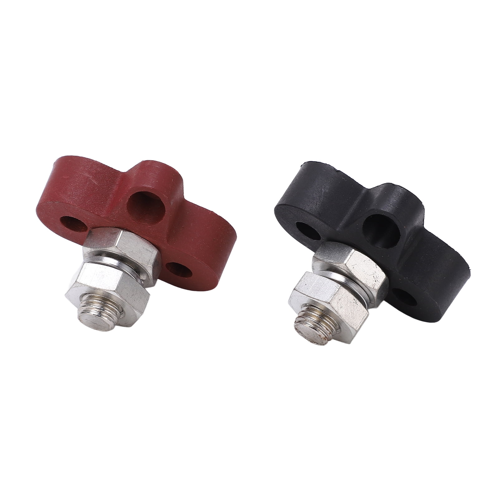 Octpeak 2pcs M10 Battery Power Junction Post Block Insulated Metal Terminal Stud DC48V Maximum