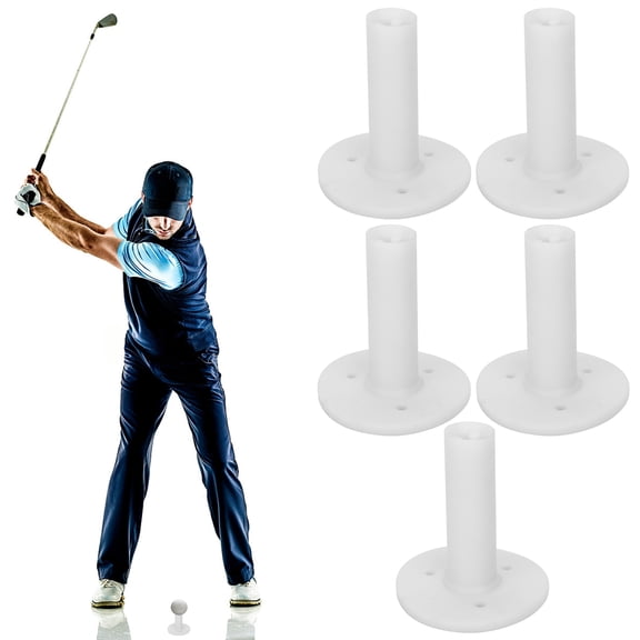 Octpeak 5pcs Rubber Golf Tees Driving Range Golf Training Ball Tees Holder For Practice Mat,Golf Tees Holder For Practice Mat,Golf Mat Accessories