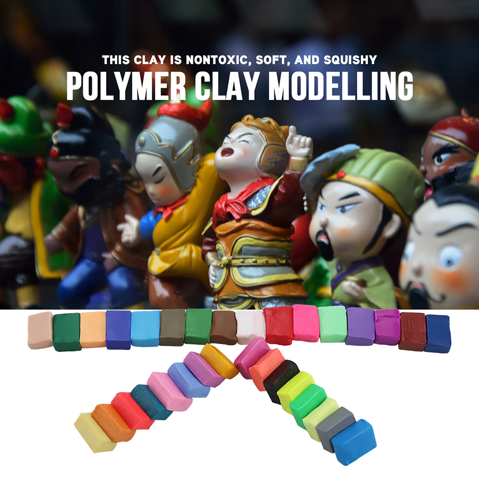 Polymer Clay Kit 26 Colors, 0.7oz/Block Oven Bake Clay, Soft